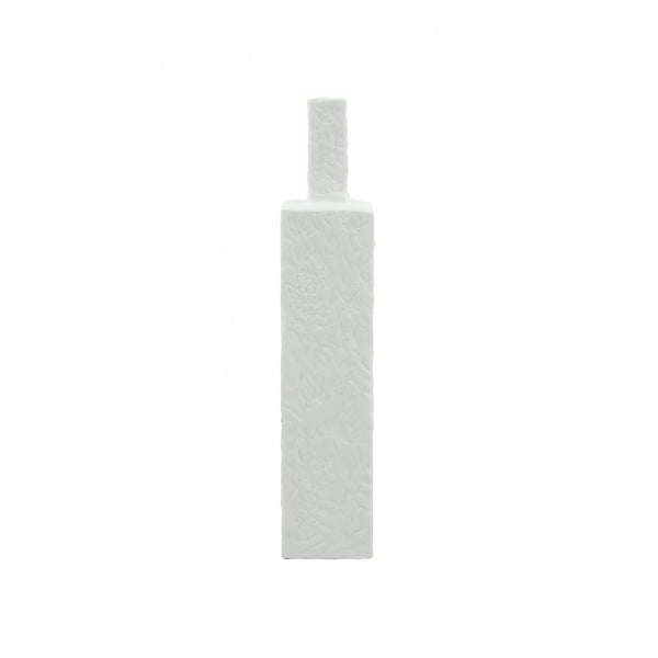 99600-05 Ceramic Vase – 40cm (H) – Tall Square Design with Textured Finish
