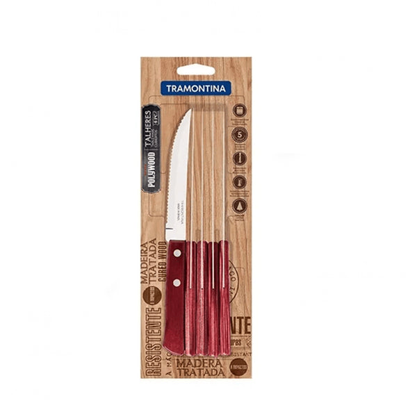 21100/675 Knife Set – 6-Piece Polywood Handle, 5-Inch Stainless Steel Blades