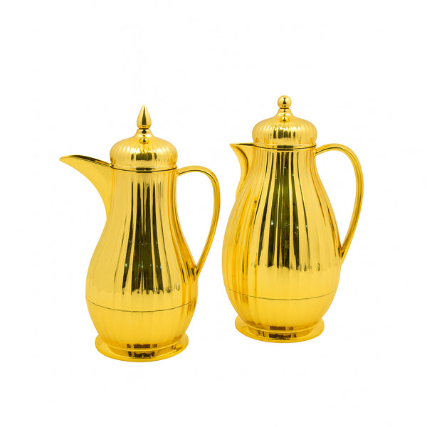 ROTD Vacuum Flask 2-Piece Set – 0.35L & 0.6L – Gold Finish