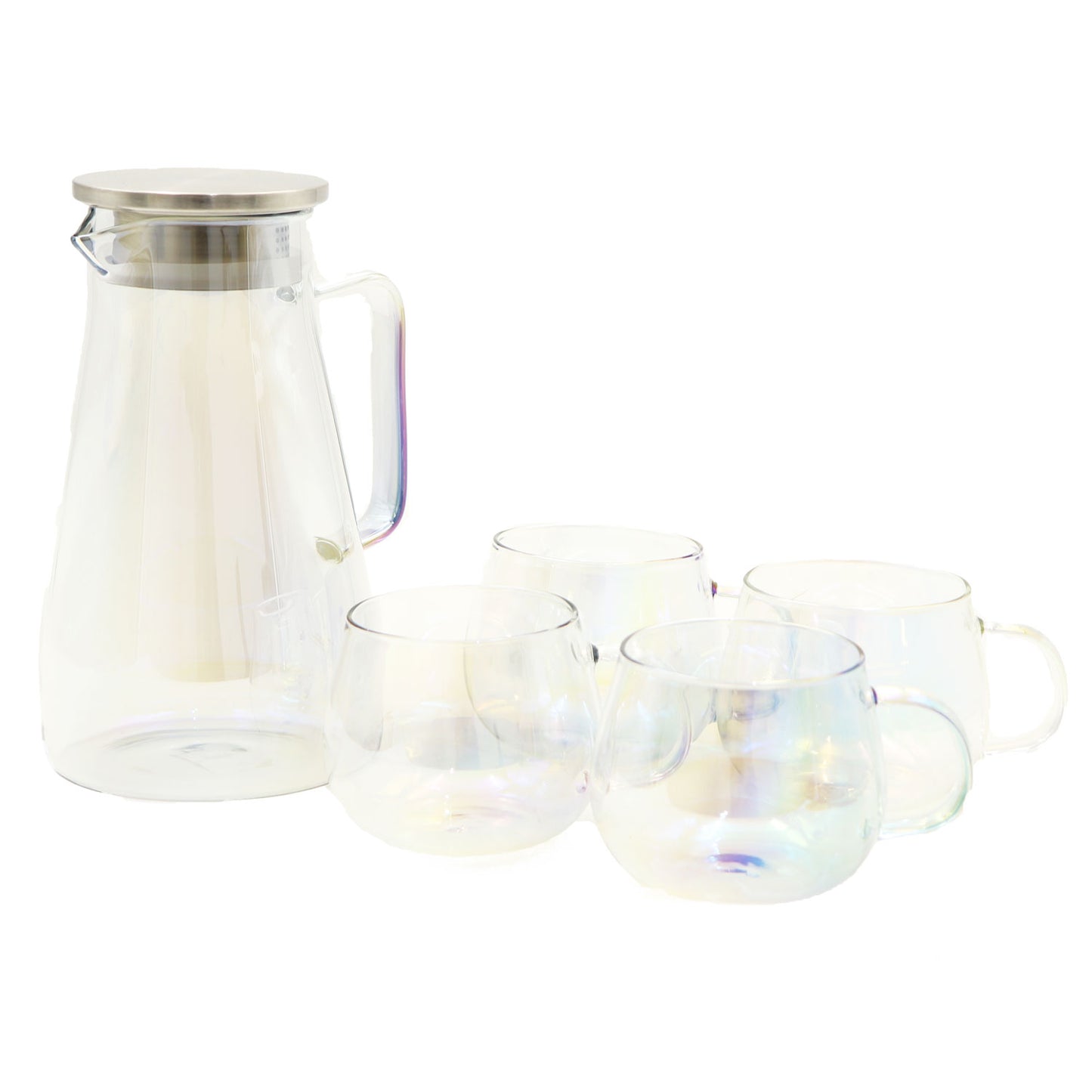 Glass Jug With 4Cups