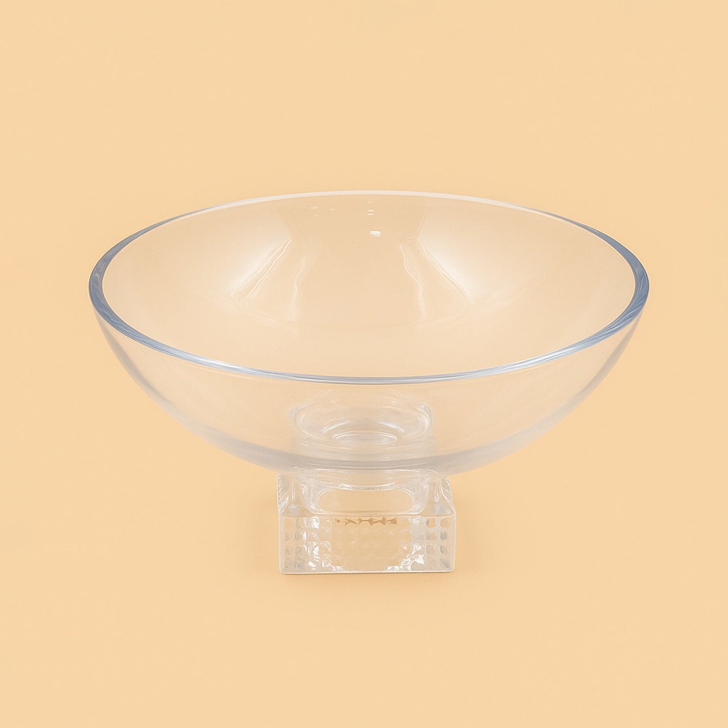 536-7 – Glass Fruit Stand with Textured Pedestal Base – 28cm (D)