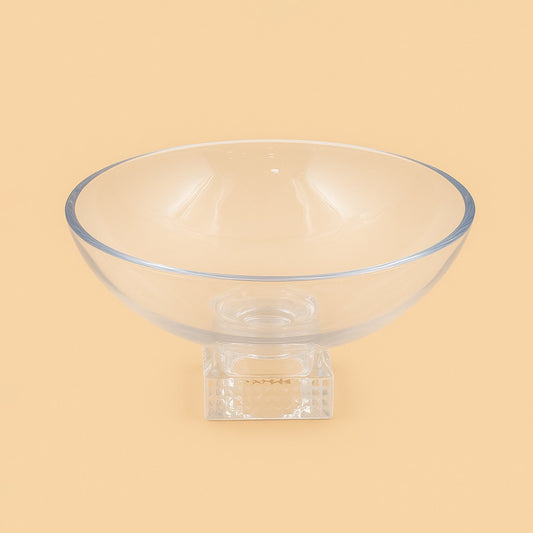 536-7 – Glass Fruit Stand with Textured Pedestal Base – 28cm (D)