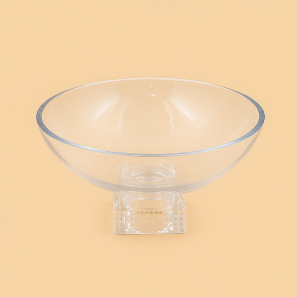 536-7 – Glass Fruit Stand with Textured Pedestal Base – 28cm (D)