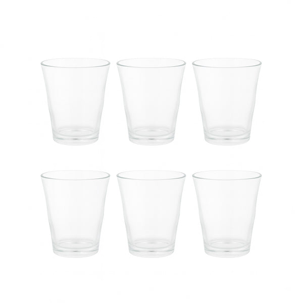 GH1902 Deli Glass Set – 6 Pieces – 285ml – Clear Classic Design