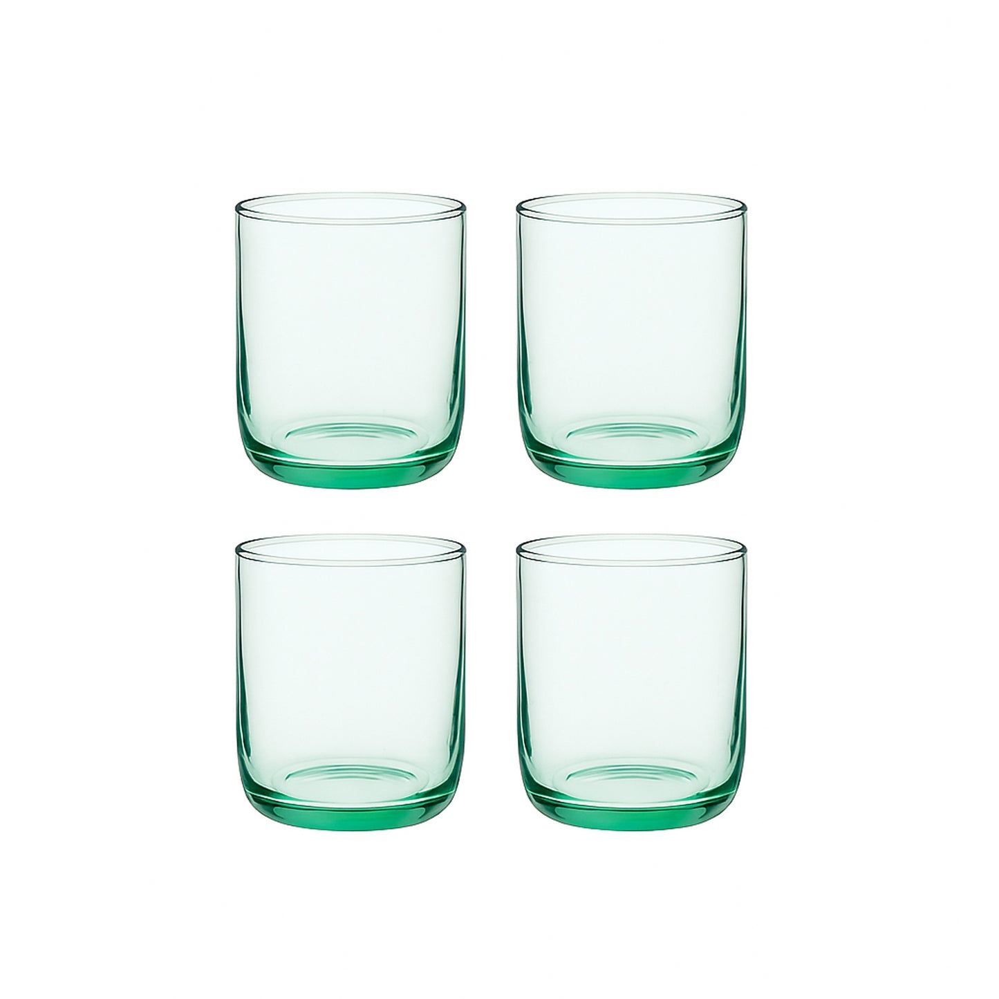 Iconic Tumbler Set – 4 Piece – 9.5 oz – Sleek Green-Tinted Design – 420112