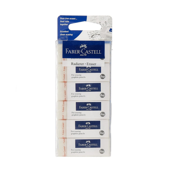 FCM187228 – Faber-Castell Dust-Free Eraser – 6-Piece Pack