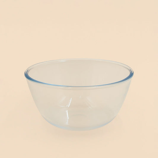 BG-GB-2100 – Glass Mixing Bowl 2100 ml – Clear Heat-Resistant Borosilicate Bowl