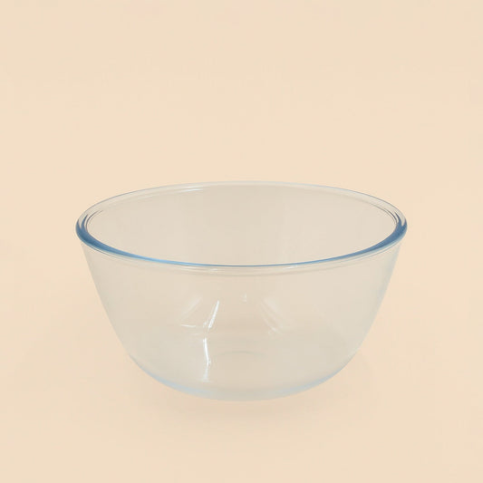 BG-GB-2600 – Glass Mixing Bowl 2600 ml – Clear Heat-Resistant Borosilicate Bowl