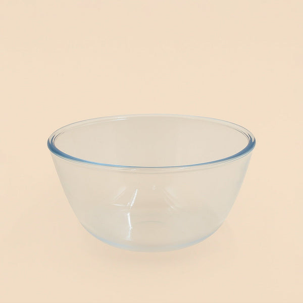 BG-GB-1600 – Glass Mixing Bowl 1600 ml – Clear Heat-Resistant Borosilicate Bowl