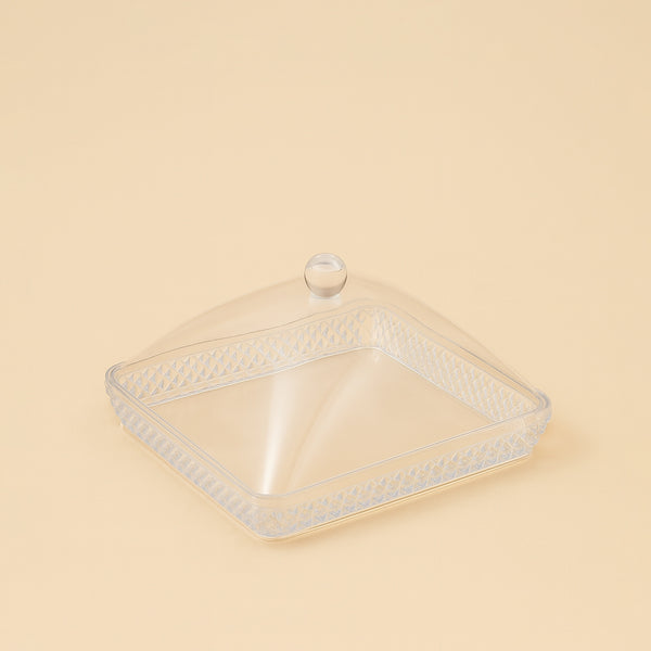 HS-B079 – Acrylic Square Cake Box with Lid – 20cm (W) x 20cm (L)