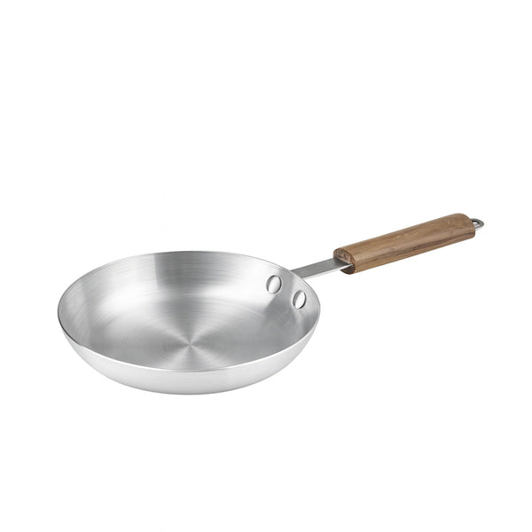FP-HOM Majestic Steel Fry Pan – 10" (25.5cm), Wooden Handle, 1.75L Capacity