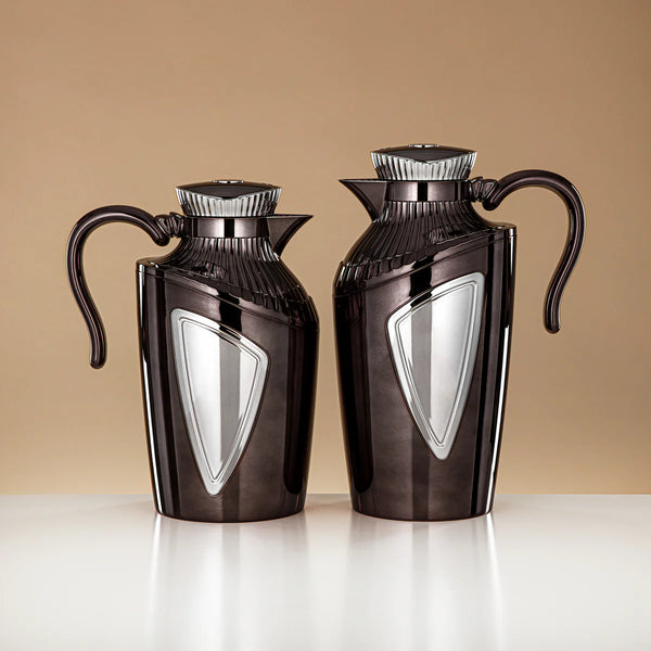 UWP – Vacuum Flask 2-Piece Set (0.7L & 1L) – Black Nickel Chrome