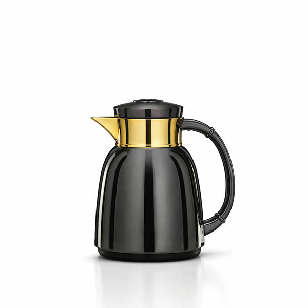 QVC-0350E46C95 Almarjan Vacuum Flask – 0.35L – Gun Black & Gold Finish