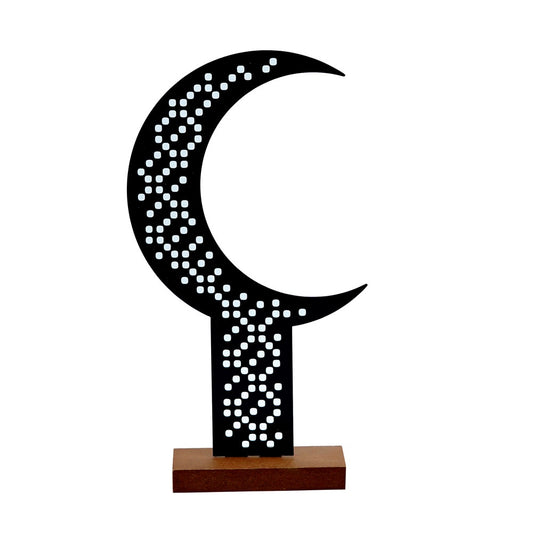 1268-97 Ramadan Decor Metal Crescent Black 33CM