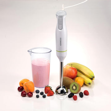 600W Hand Blender With Turbo Function Metal Wand And Beaker High Power For Smooth Blending Tasks