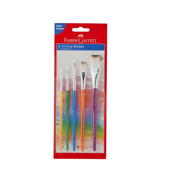 FCIN280815 – Faber-Castell Grip Paint Brushes – 5-Piece Set