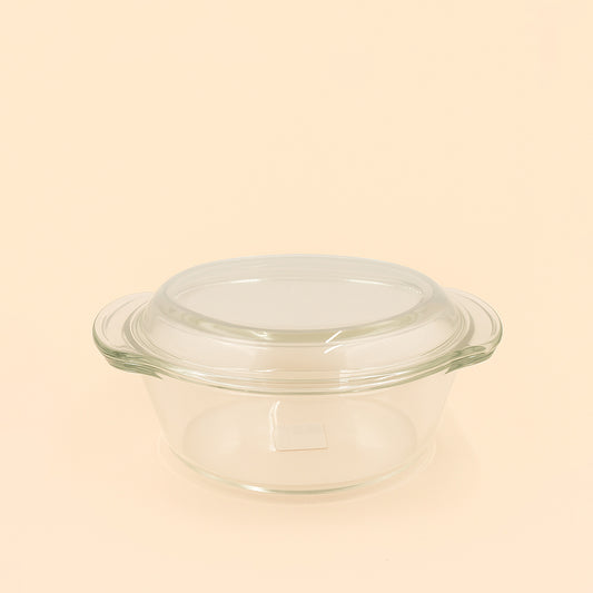 BG-PT-700 – Beyti Glass Casserole 700 ml – Clear Casserole Dish with Lid