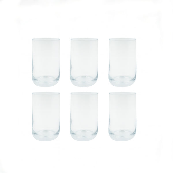 DMC1010 Glass Tumbler Set – 6 Pieces – Clear Tall Design