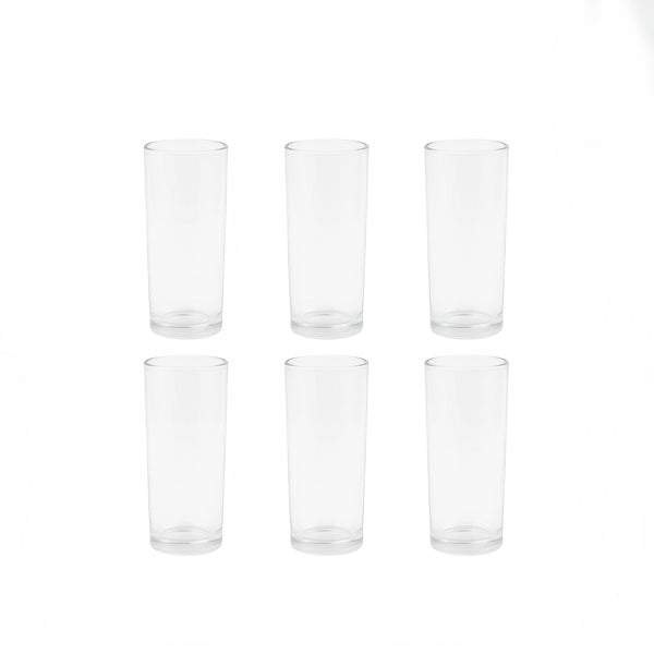LXY1002 Glass Tumbler Set – 6 Pieces – 275ml Capacity