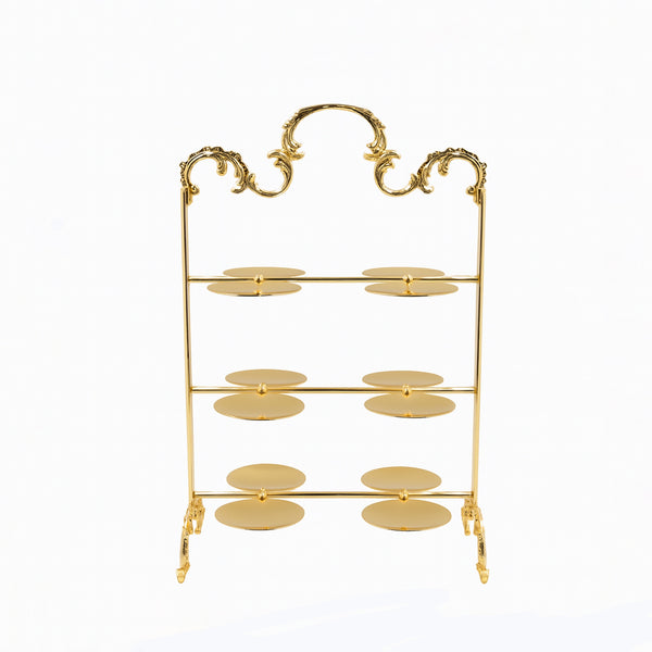 CD-7301 – 3-Layer Cup Stand – Gold – 25cm (W) x 40cm (H)