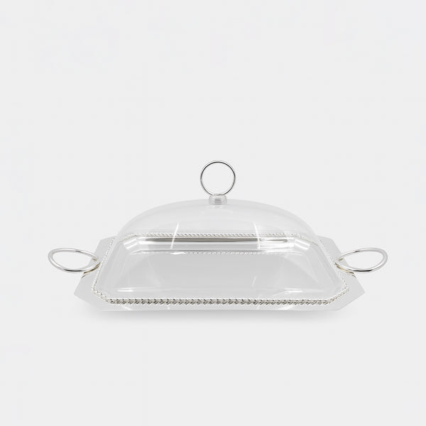 CD-7402 – Rectangular Serving Tray with Acrylic Lid – 40cm (W) x 30cm (L)