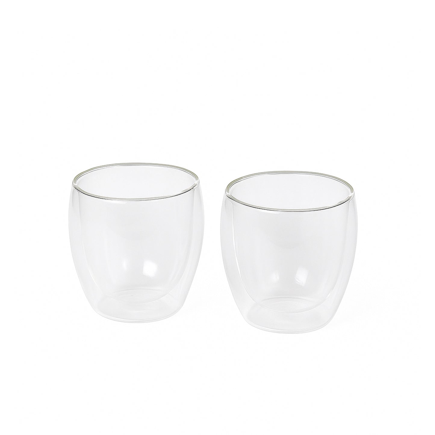 Glass Tumbler Set – 2 Piece – 250 ml – Clear Minimalist Design – ND-32265-P