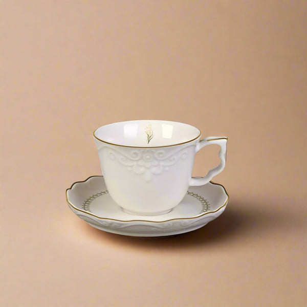 Ceramic Turkish Coffee Cup & Saucer Set – 6 Piece – SC3946
