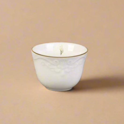 Ceramic Cawa Cup Set – 12 Piece – Elegant White – SC3947