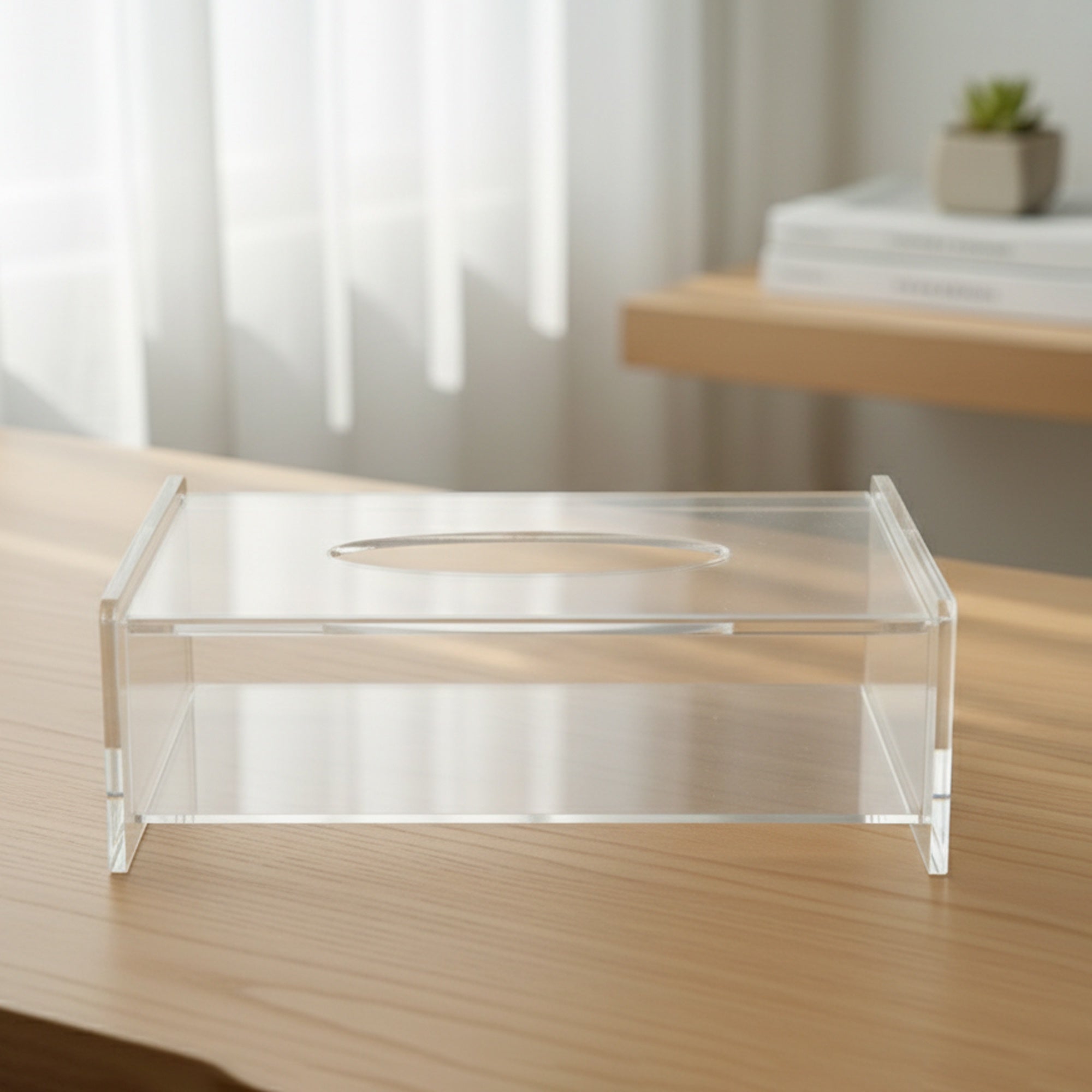 BAN45-C/R2 Acrylic Tissue Box – Clear Design – 23cm (W) × 13cm (L) × 7cm (H)