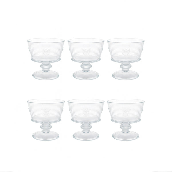 HMC20021 Ice Cream Cup Set – 6 Pieces – Elegant Butterfly Design
