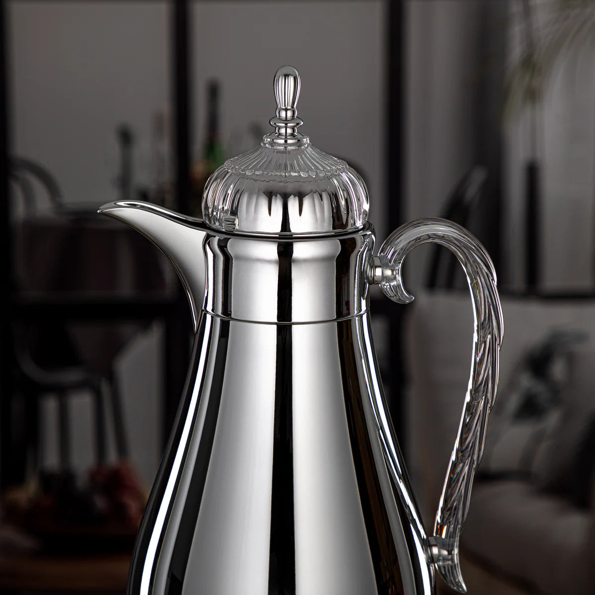 FG810 Vacuum Flask Set 2-Piece (0.7L + 1L) – Silver and Clear