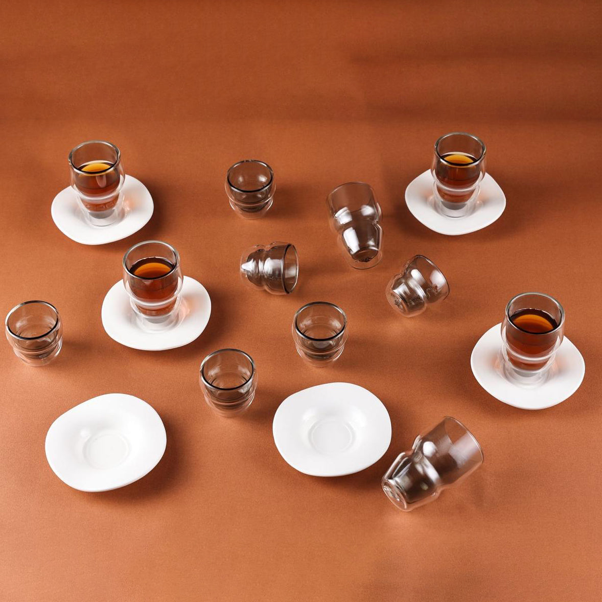 RA165810 Modernist Tea & Cawa Cup Set Gray 18pcs