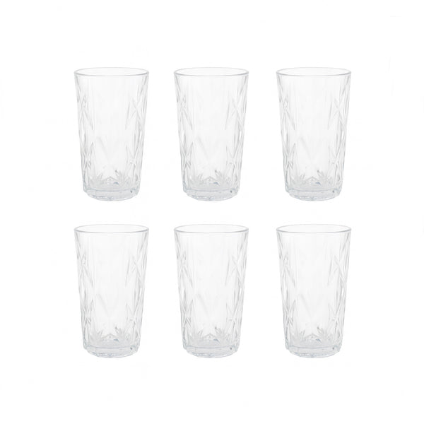 DM312 Glass Tumbler Set – 6 Pieces – 260ml Capacity