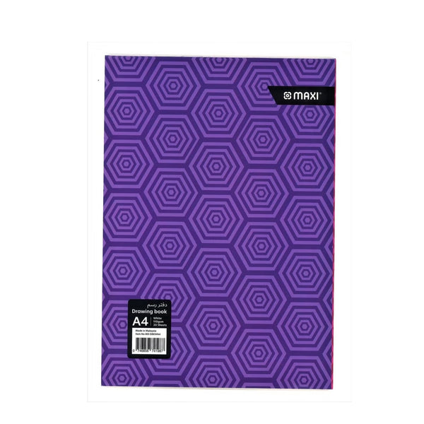 MX-DBKWA4 MAXI Drawing Book – A4 Size, White Paper, 110 GSM, 20 Sheets