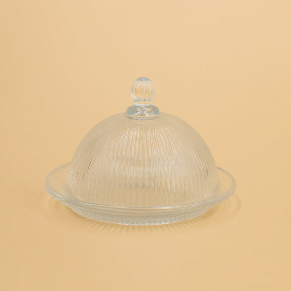 TB050-1D Glass Plate with Dome – 14cm (D) – Elegant Serving Dish