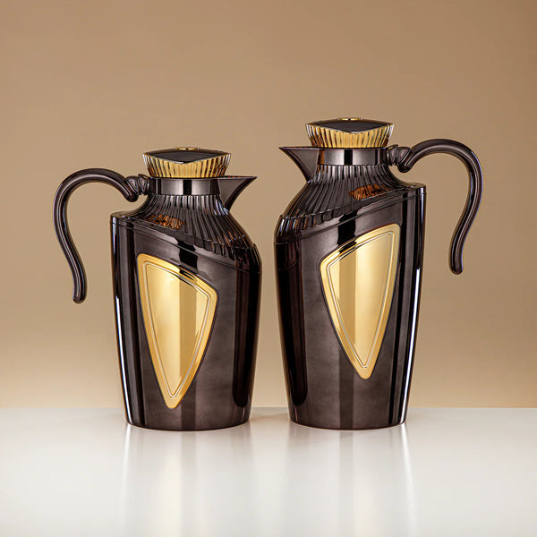 UWP – Vacuum Flask 2-Piece Set (0.7L & 1L) – Black Nickel Gold