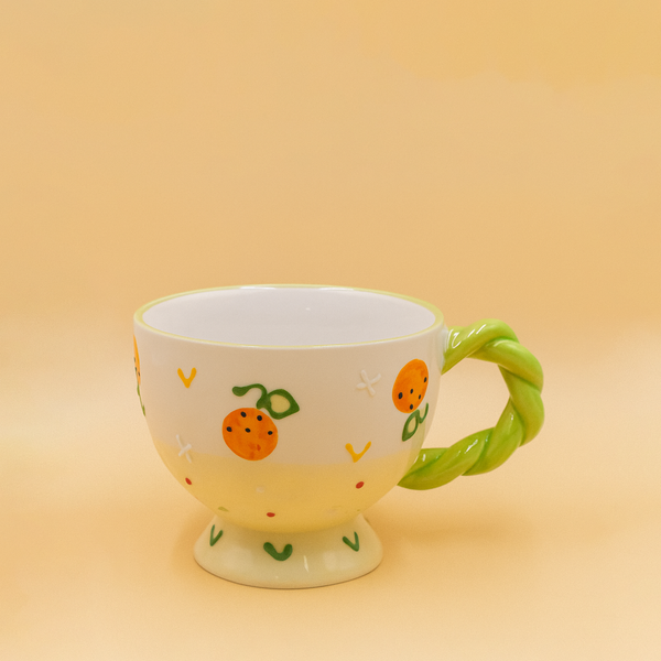 Ceramic Cup With Twisted Handle – 11cm (D) x 9cm (H) – 99320-13