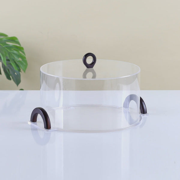 Acrylic Round Serving Tray with Cover – 30cm x 30cm – MY2123-1