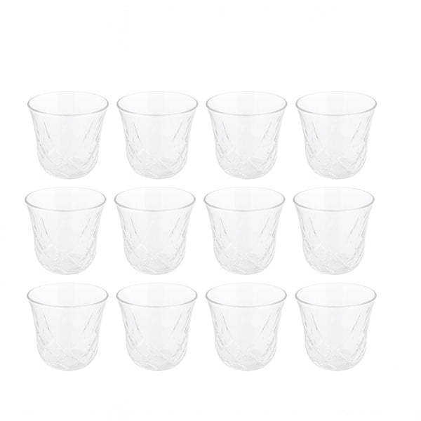 5352297 Cawa Cup – 12-Piece – Solitaire Crystal-Style Hand-Crafted Coffee Cup Set