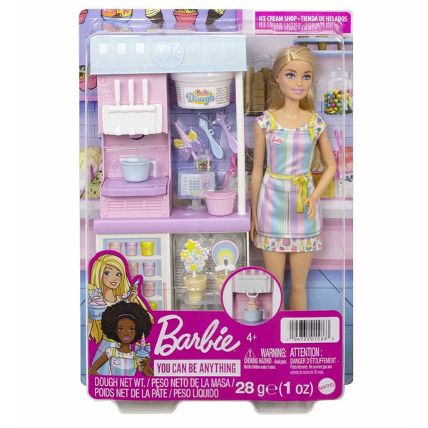 HCN46 Barbie Ice Cream Shop Play Set – Doll & Accessories
