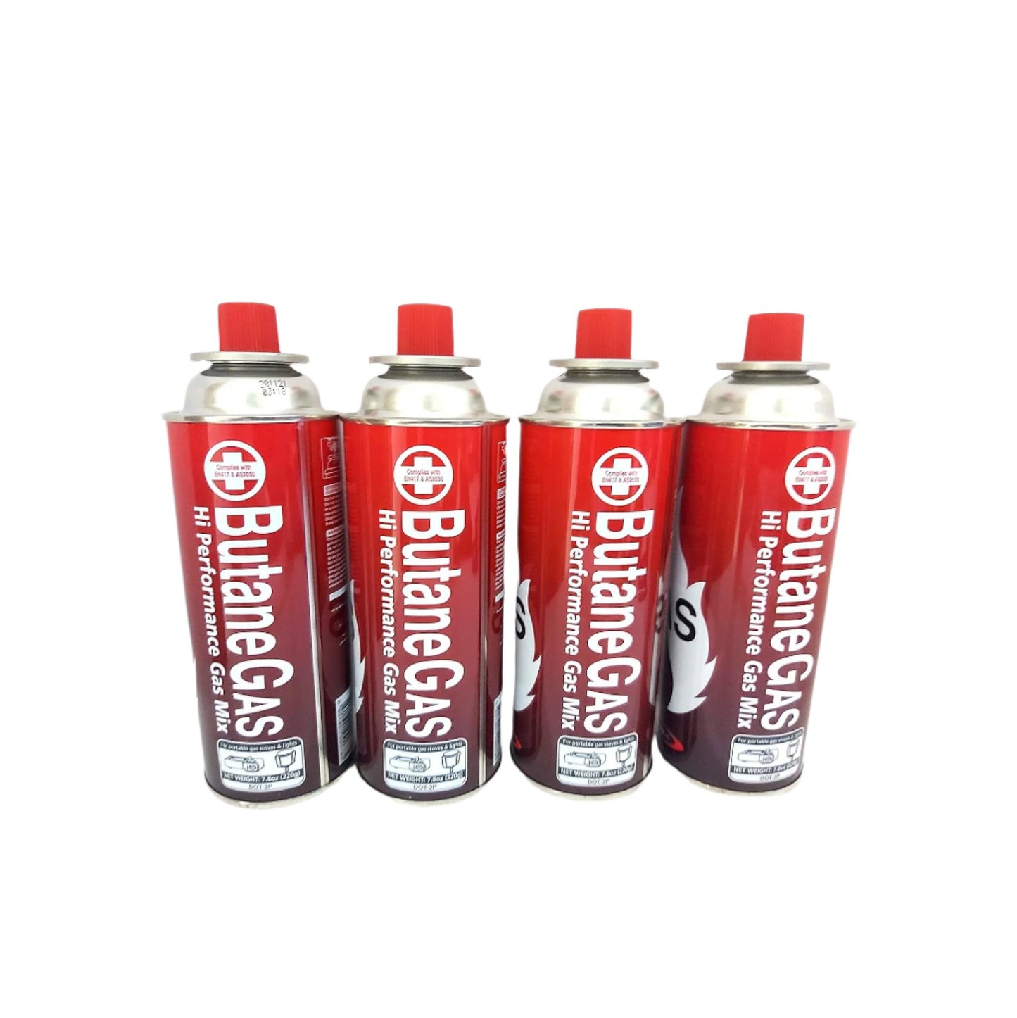 8043 Gas Cylinder Red C2X4Pcs