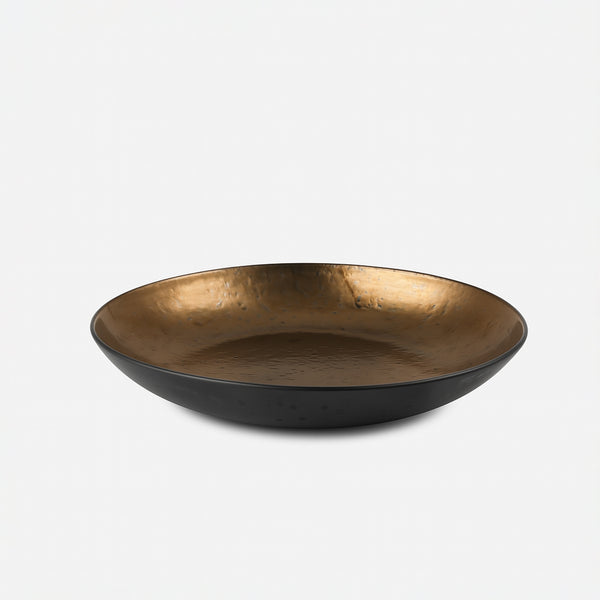 99582-15 – Ceramic Platter – 16 Inches – Metallic Bronze with Matte Black