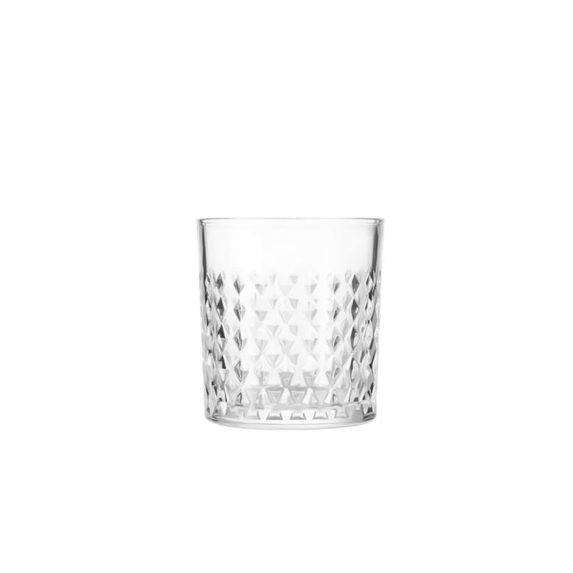 Drinking Glass Set – 6-Piece – 340 ml – Modern Diamond-Cut Design – KB036-2A