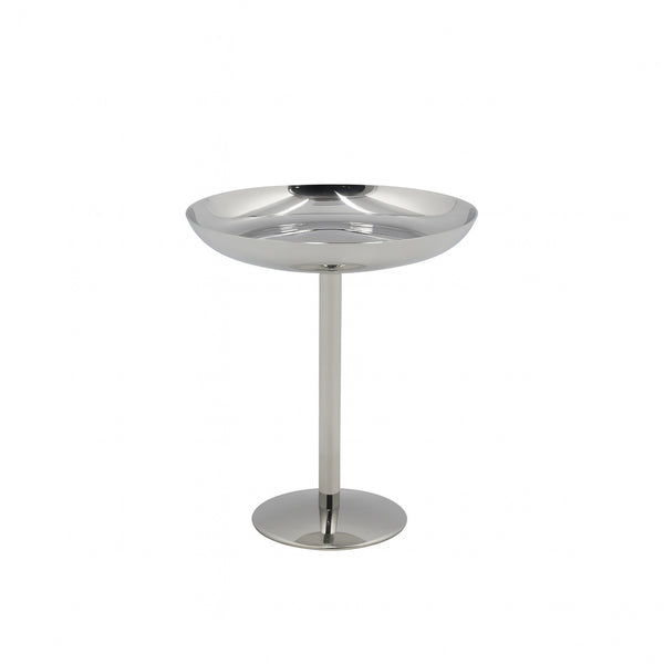 SBTC421 Steel Pedestal Plate – Large Serving Stand with Silver Finish