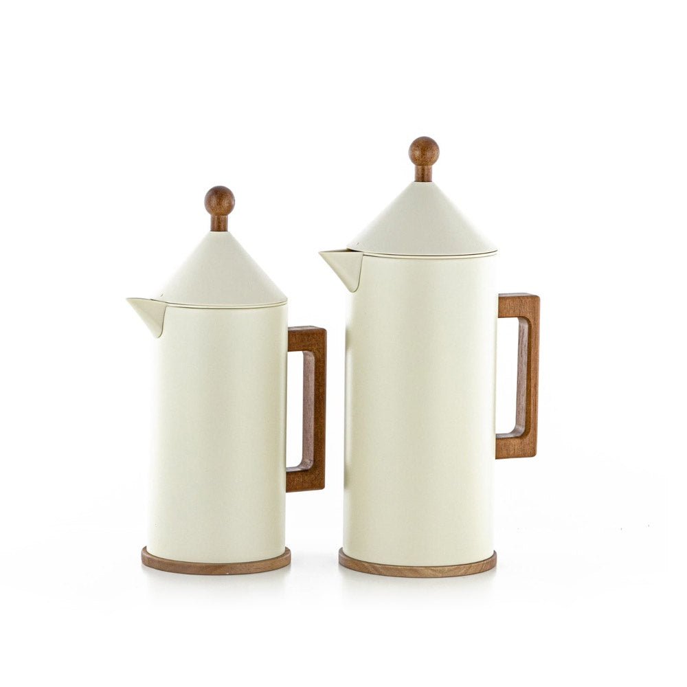 VAF2950007 Vacuum Flask 2PC Set (0.7L + 1L) - Ivory Wooden