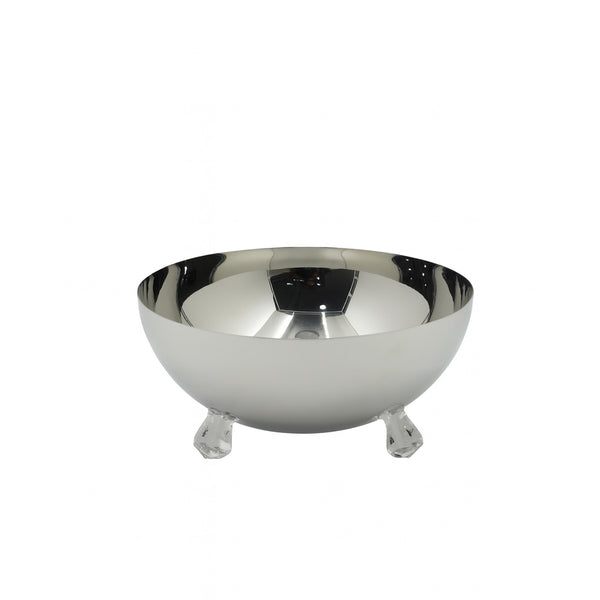 SBTC459 Steel Bowl with Acrylic Legs – Silver Serving Bowl