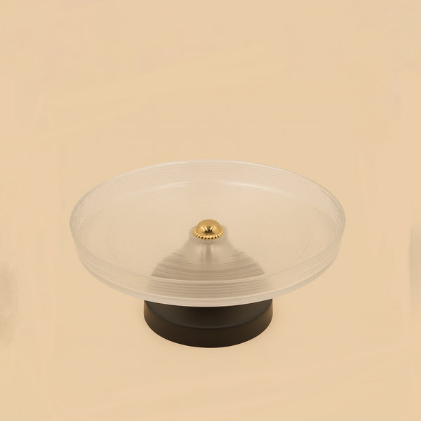 TQ240912-4 – Glass Cake Plate with Stand – 32cm (D)