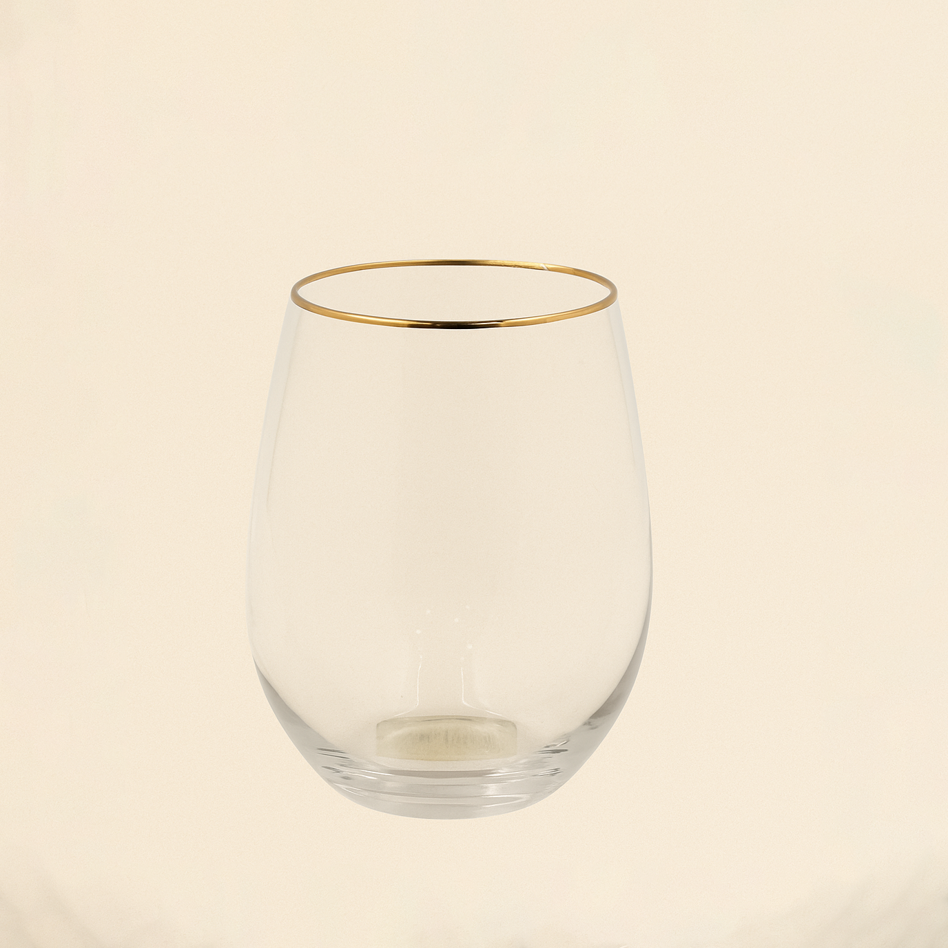 SJ132 – Glass Tumbler with Gold Rim – 7cm (D) x 12cm (H)