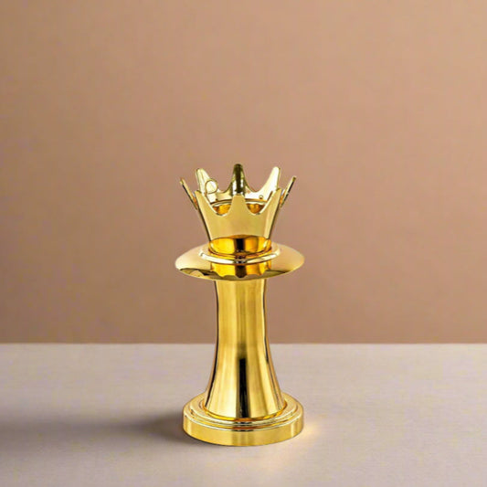 HT2411011 Incense Burner – 22cm (H) – Elegant Gold Crown Design Bakhoor Holder for Home Fragrance