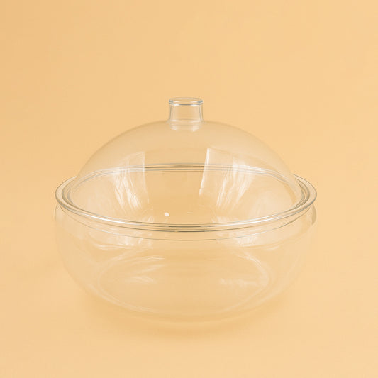 Acrylic Fruit Bowl with Dome Lid – Clear Finish – 26cm (D) x 20cm (H) – HS-T225